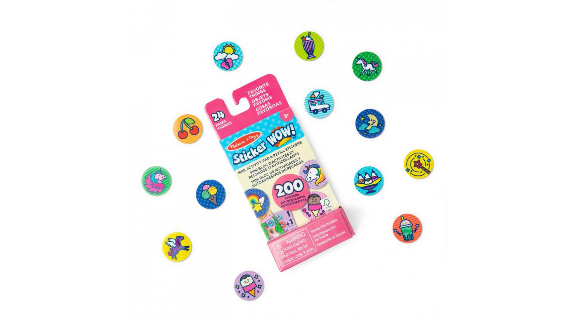 Melissa & Doug Sticker WOW náplne samolepiek obľúbené predmety