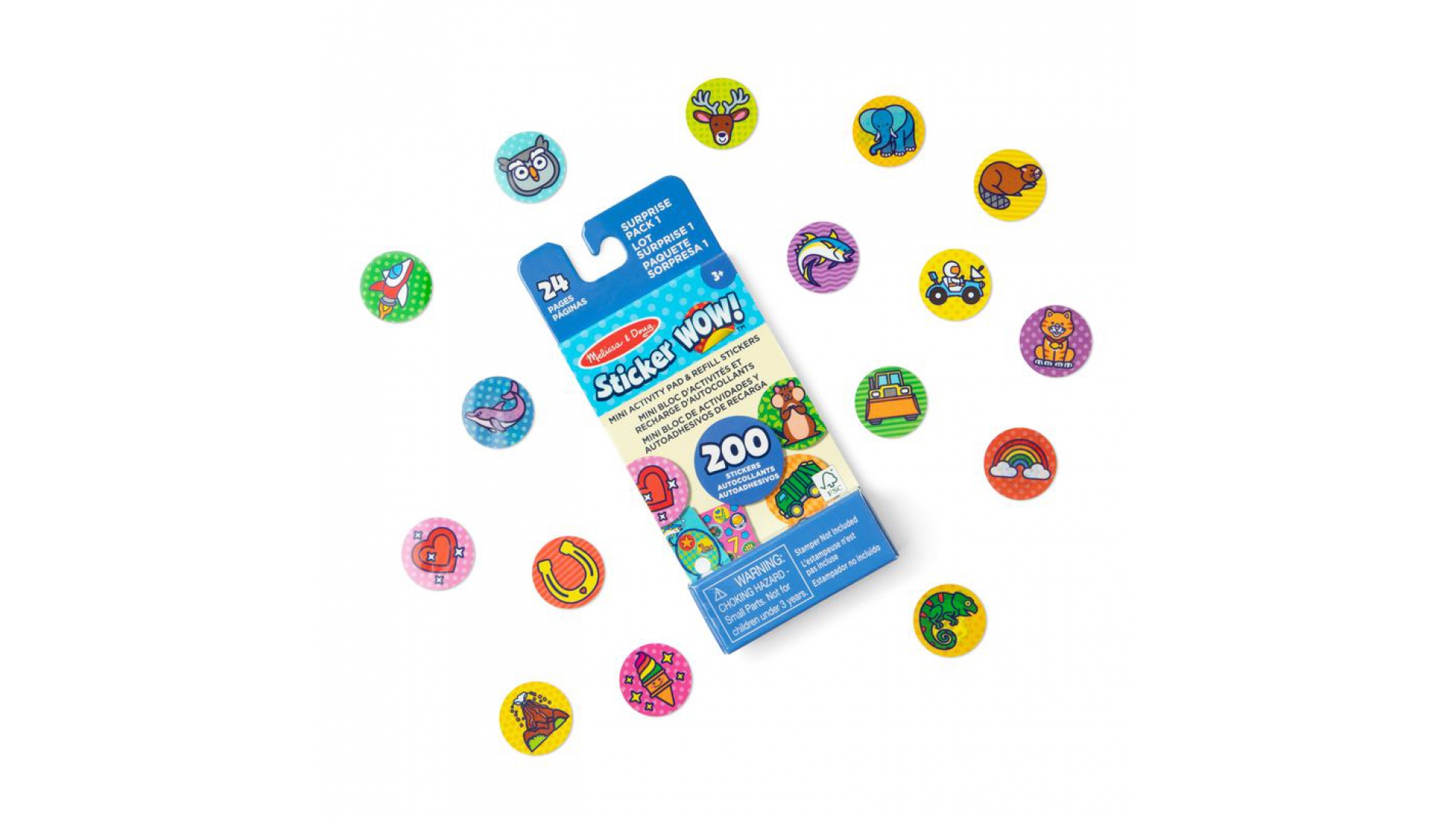 Melissa & Doug Sticker WOW náplne nálepiek tuba plná prekvapení