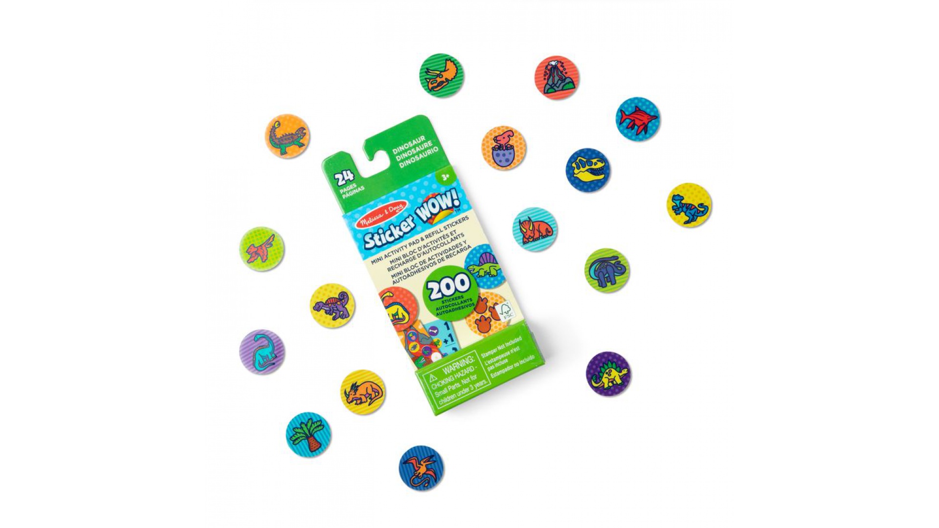 Melissa & Doug Sticker WOW doplňky nálepiek dinosaury