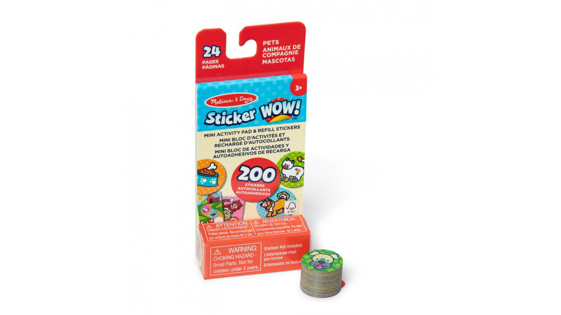 Levně Melissa & Doug Sticker WOW náplně samolepek zvířátka
