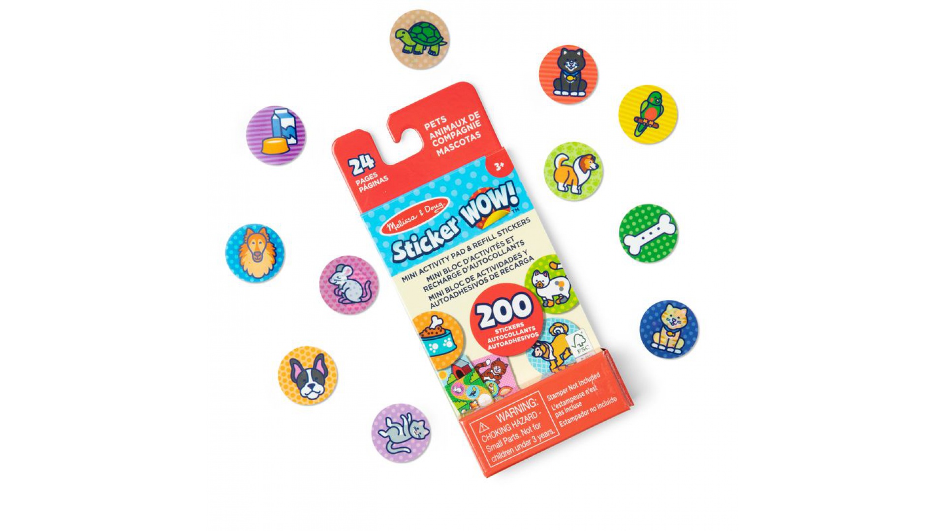 Melissa & Doug Sticker WOW náplne samolepiek zvieratká