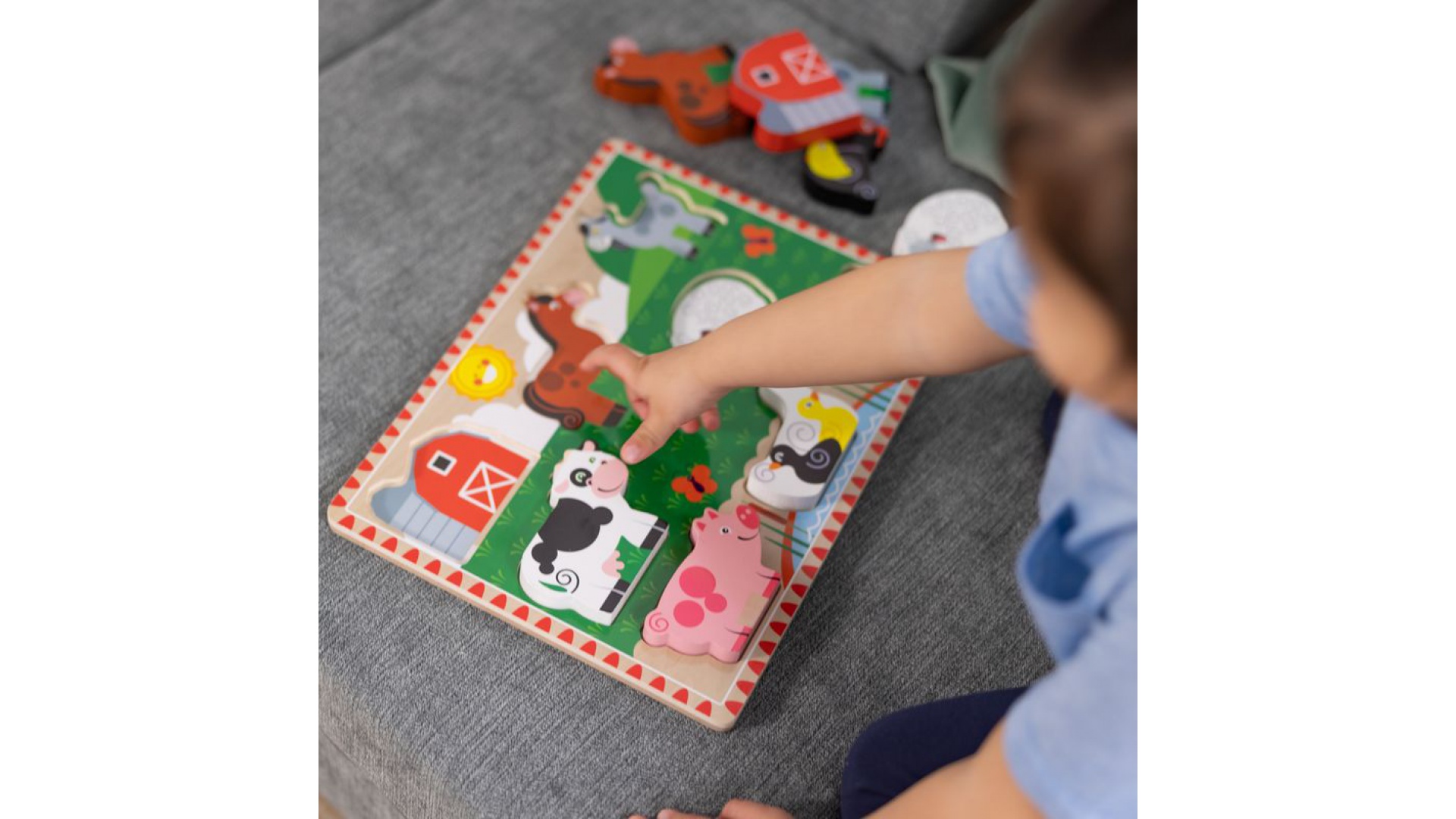 Melissa & Doug drevené puzzle zvieratká na farme