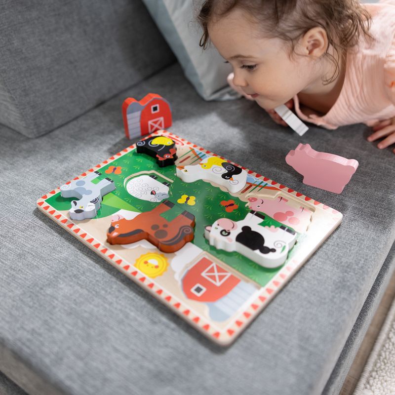 Melissa & Doug träpussel gårdens djur