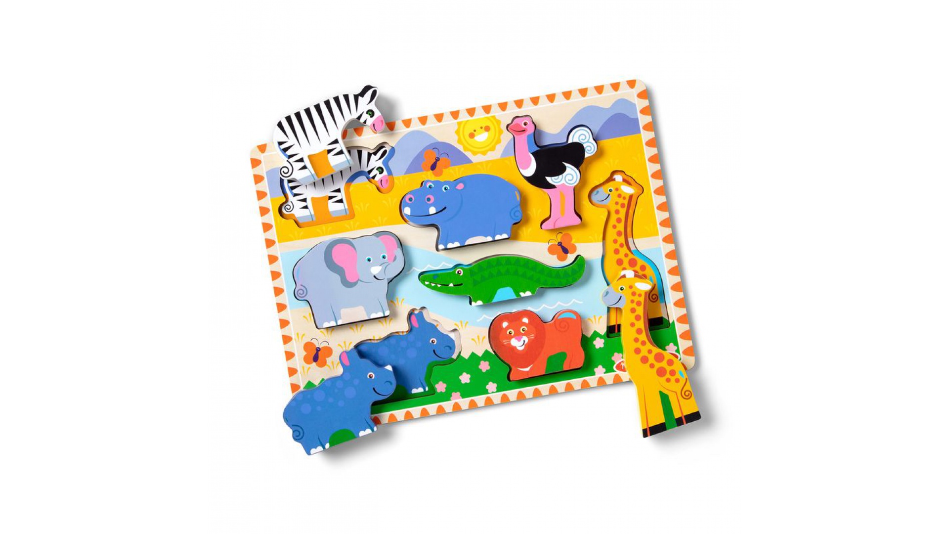 Melissa & Doug drevené puzzle zvieratá v zoo