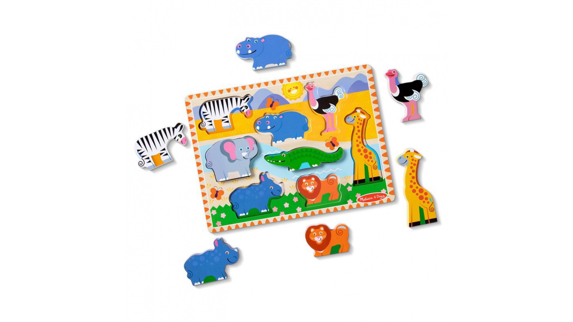 Melissa & Doug drevené puzzle zvieratá v zoo