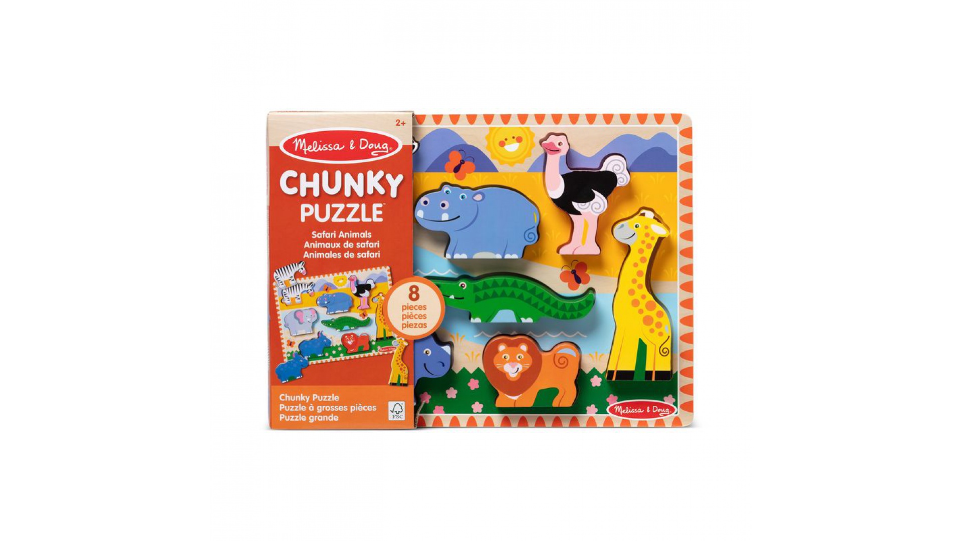 Levně Melissa & Doug dřevěné puzzle zvířátka v zoo