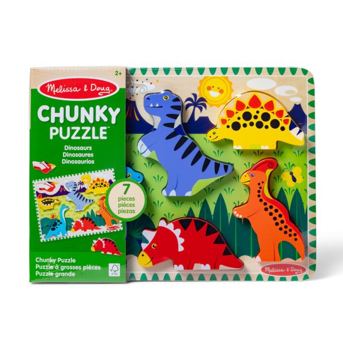 Melissa & Doug träpussel dinosaurier
