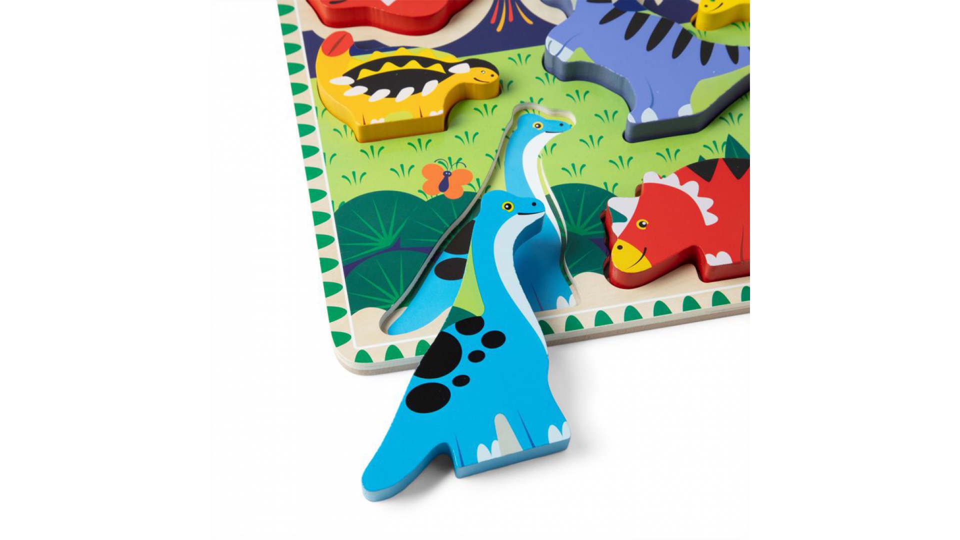 Melissa & Doug drevené puzzle dinosaury