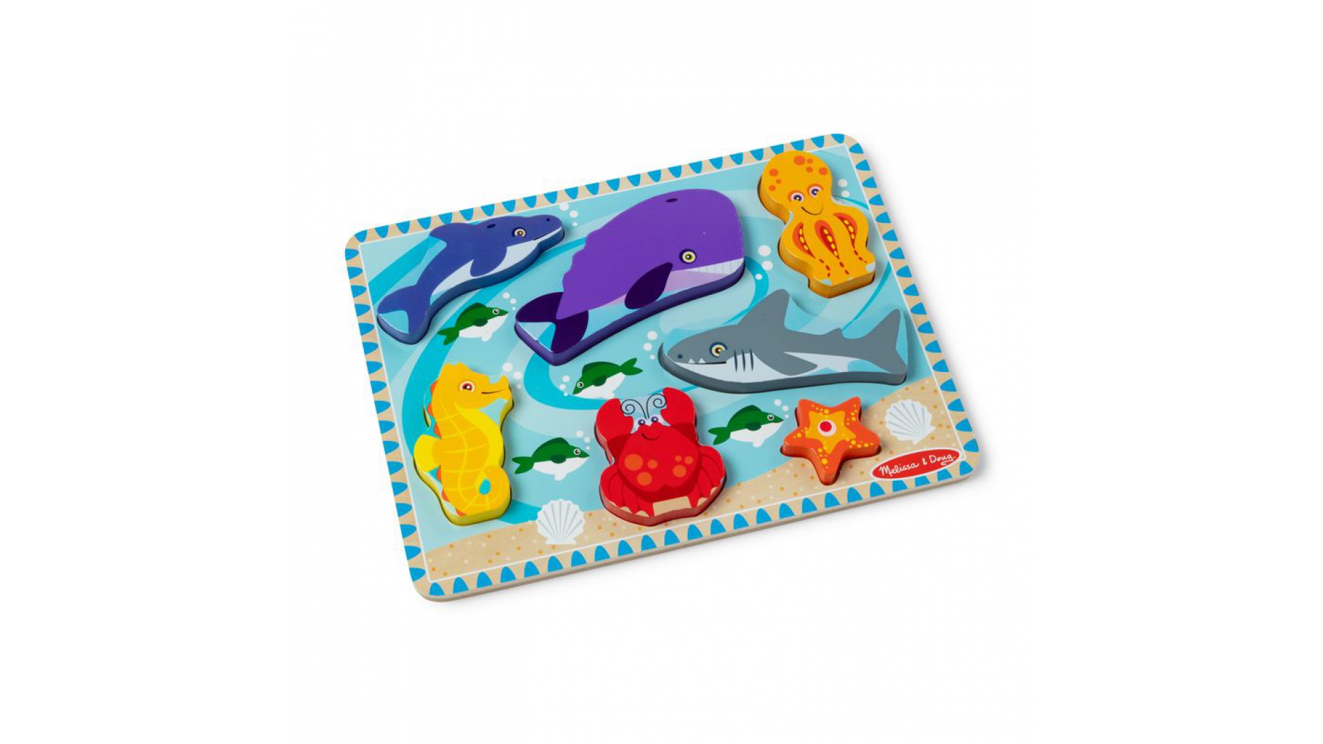 Melissa & Doug drevené puzzle morské zvieratká