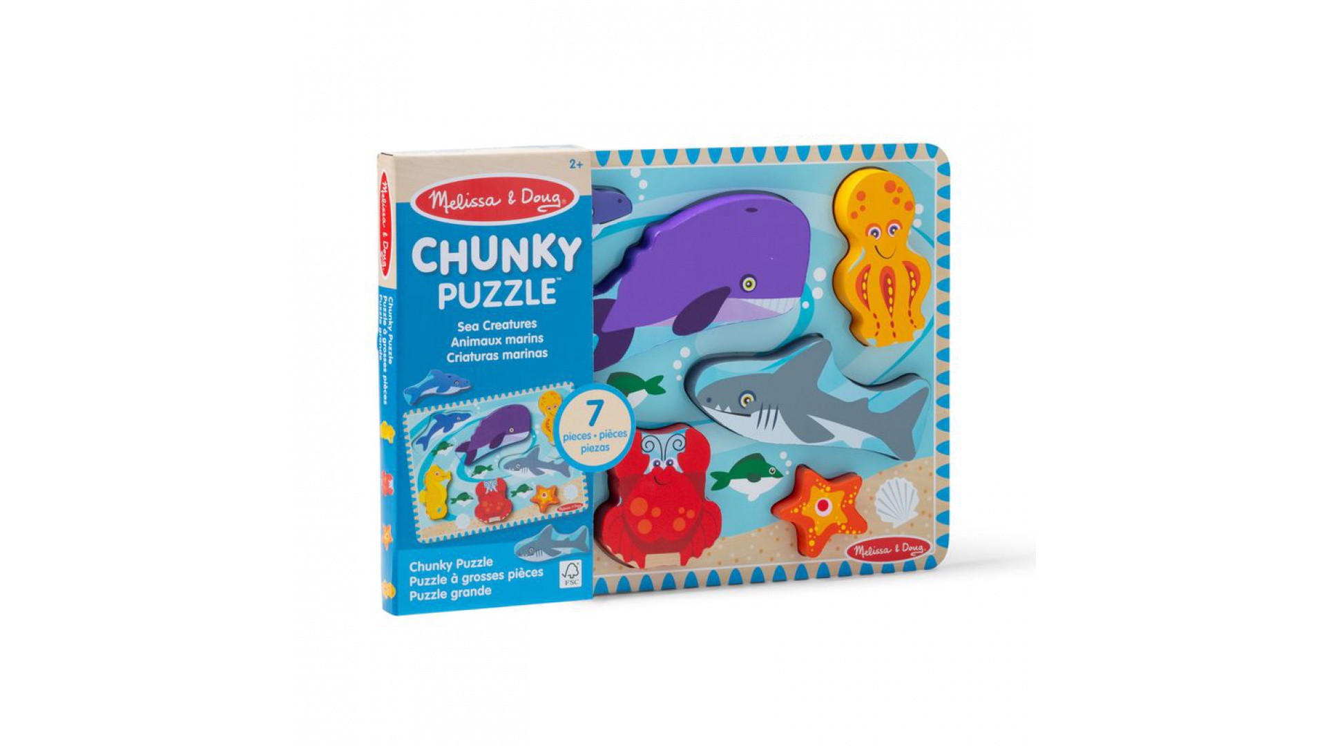Levně Melissa & Doug dřevěné puzzle mořská zvířátka