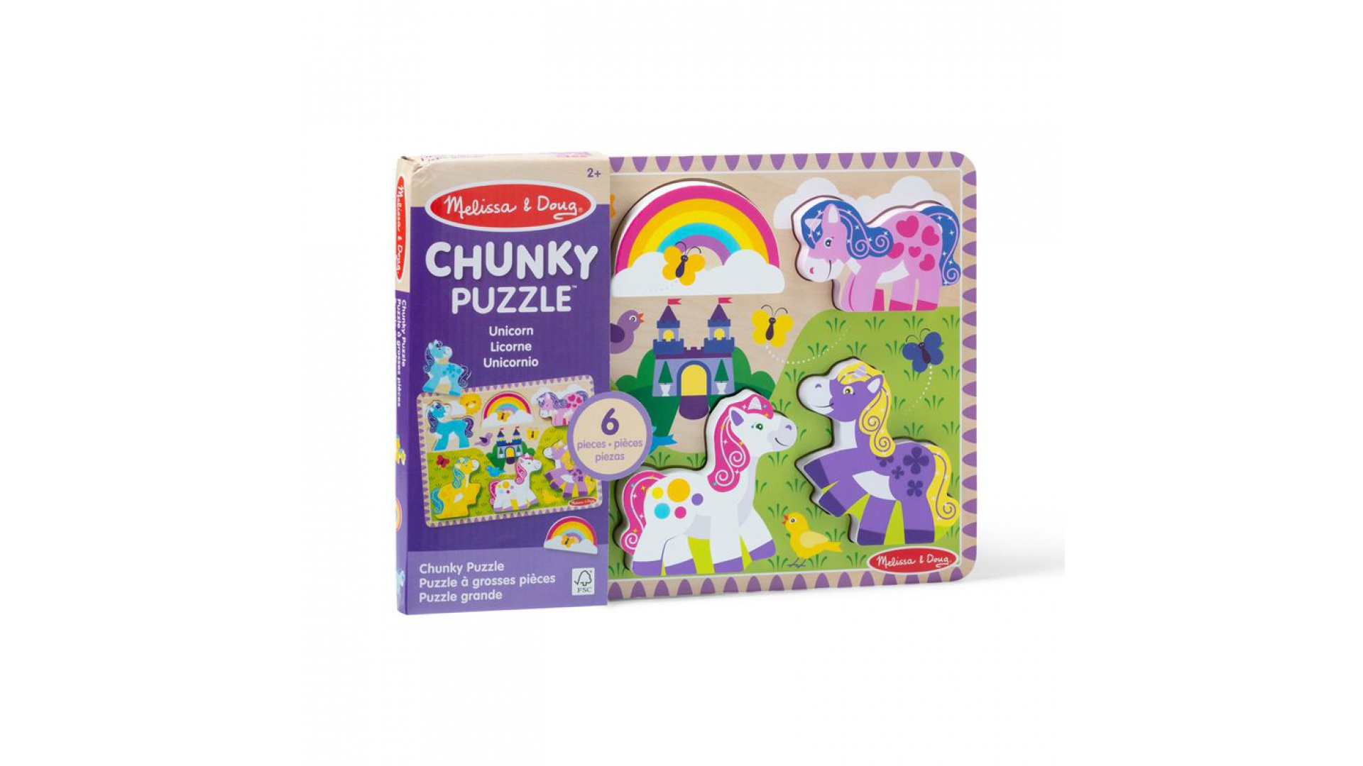 Levně Melissa & Doug dřevěné puzzle jednorožci