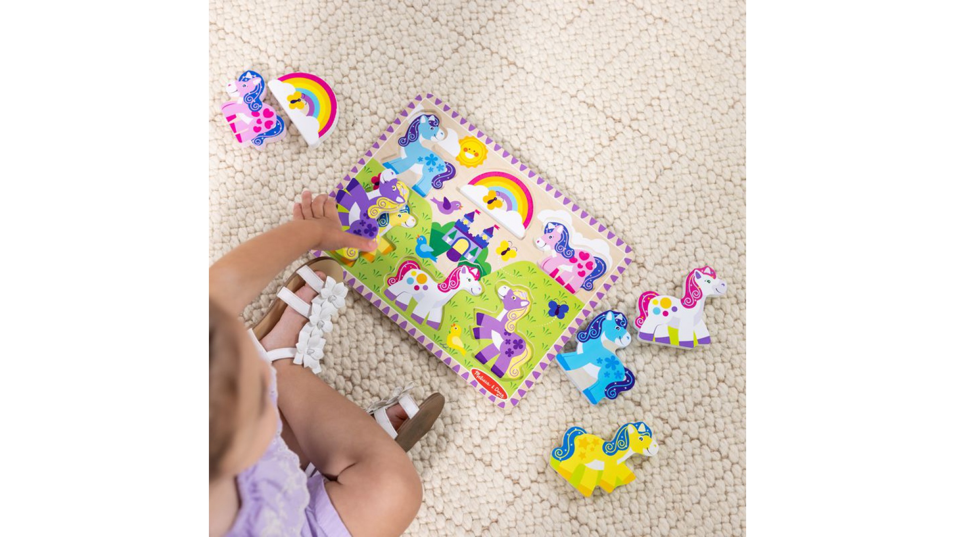 Drevené puzzle jednorožci od Melissa & Doug