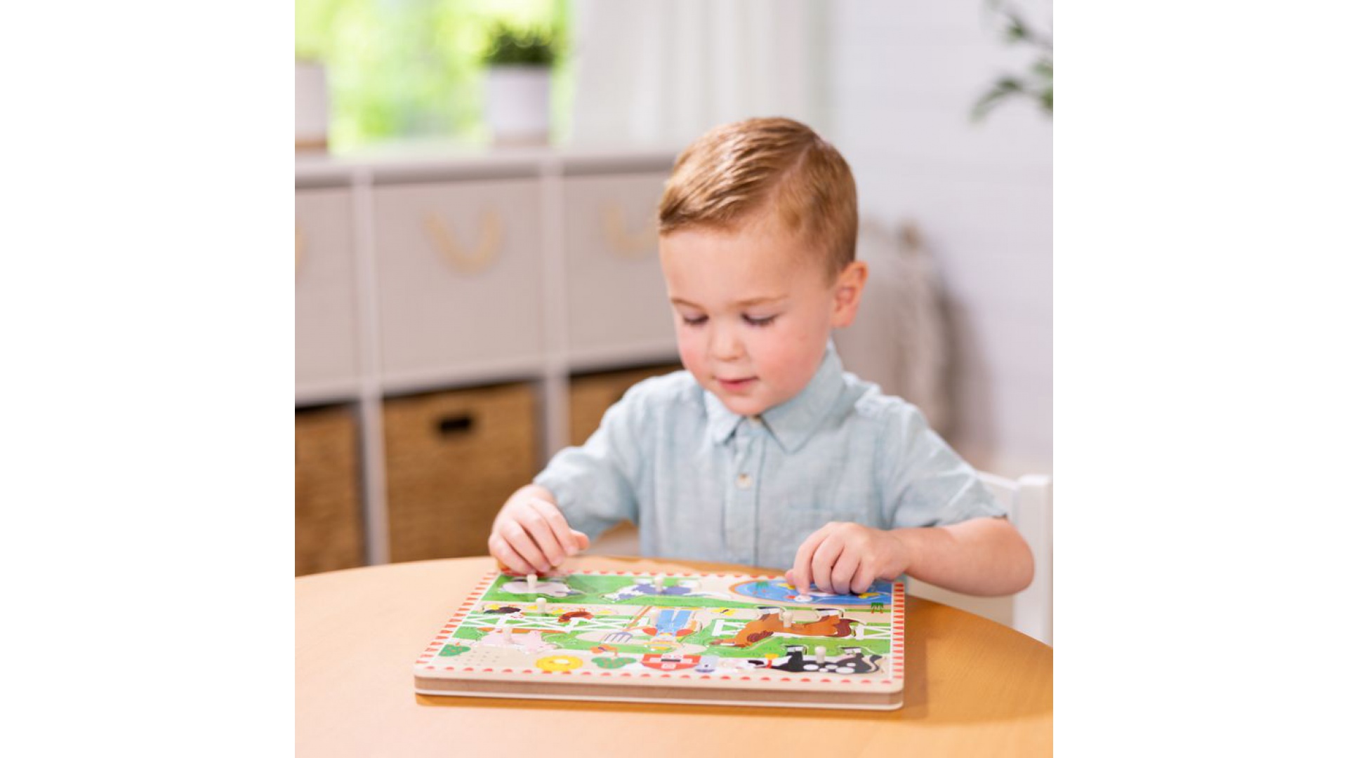 Melissa & Doug drevené puzzle so zvukovými efektmi Old MacDonald Farm