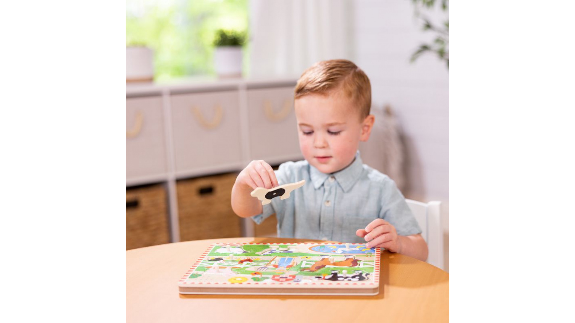 Melissa & Doug drevené puzzle so zvukovými efektmi Old MacDonald Farm