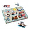 Melissa & Doug träpussel med ljudeffekter transportmedel