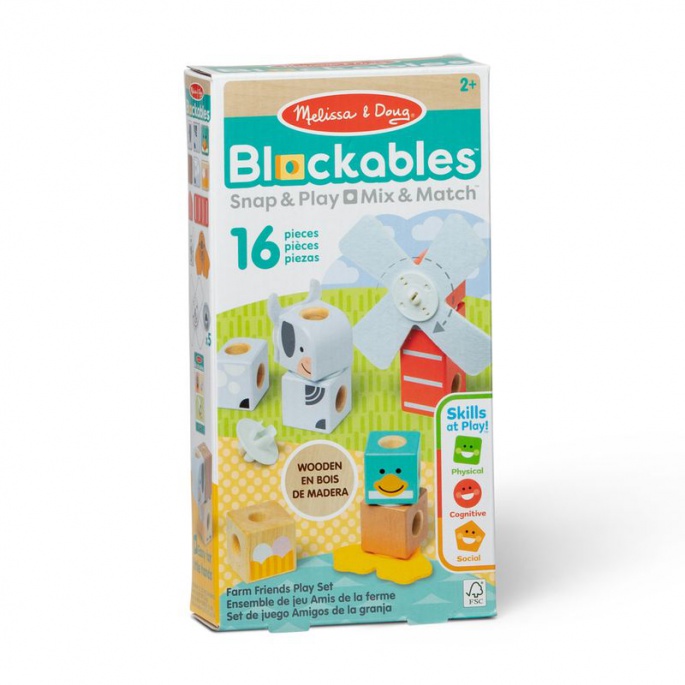 Melissa & Doug Blockables byggsats bondgård