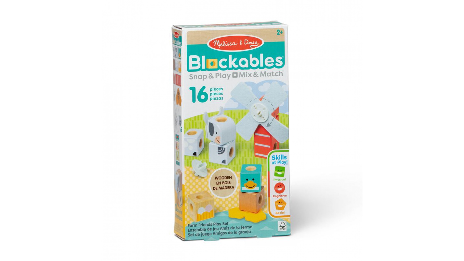 Levně Melissa & Doug Blockables stavebnice farma