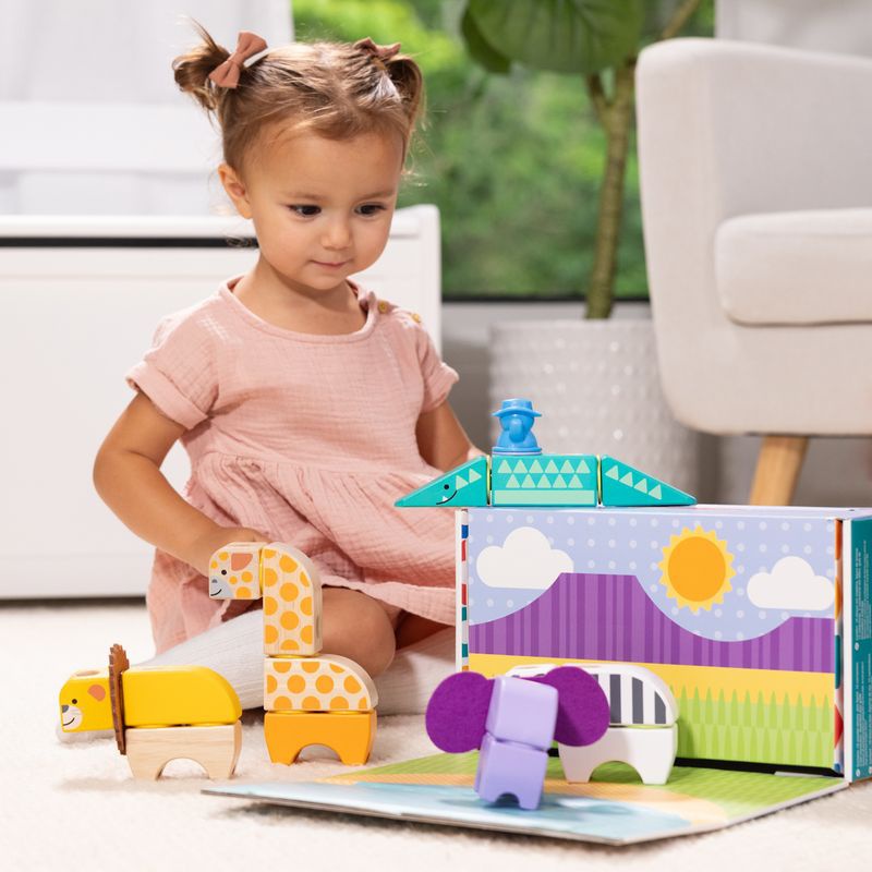 Melissa & Doug Blockables byggsats safari leksak set