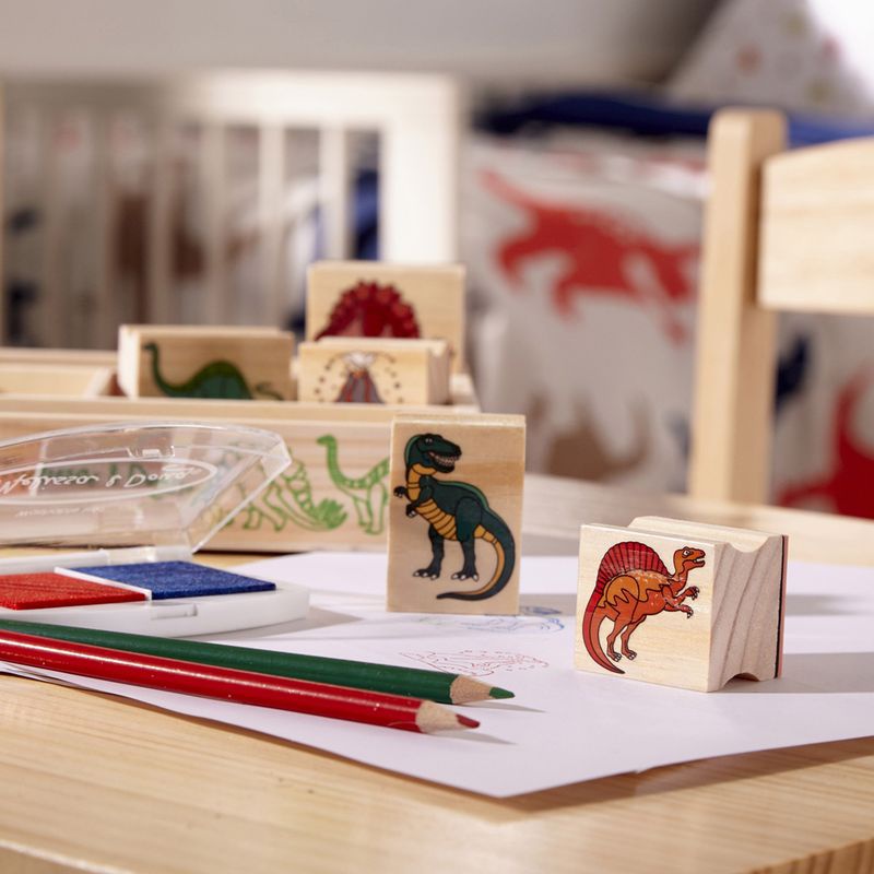 Melissa & Doug trästämplar med tvättbara färger Dinosaurier
