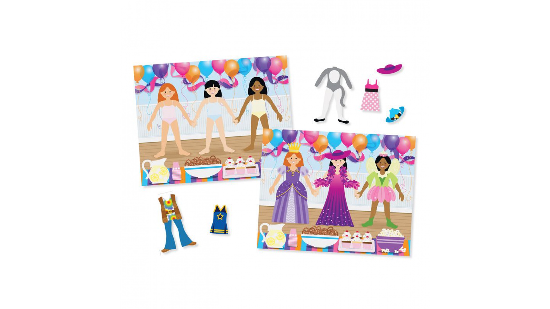 Melissa & Doug nálepky znovu použiteľné s podložkou - obliekanie