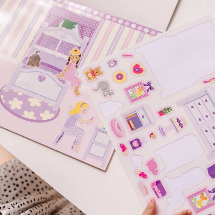 Melissa & Doug samolepky opakovaně použitelné s podložkou - dům
