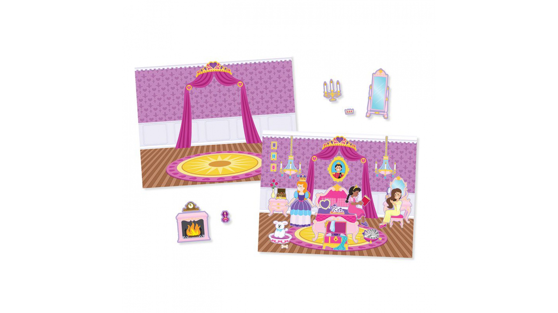 Melissa & Doug opakovane použiteľné samolepky s podložkou - hrad