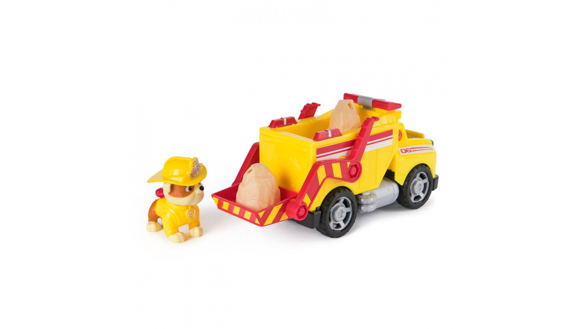 Výhodný set: Labková patrola Fire Rescue vozidlo Rubble + Marshall + Rocky + Zuma