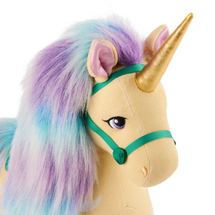 Prisvärt set: Unicorn Academy plysch enhörning Květka 38 cm + halsband med ring