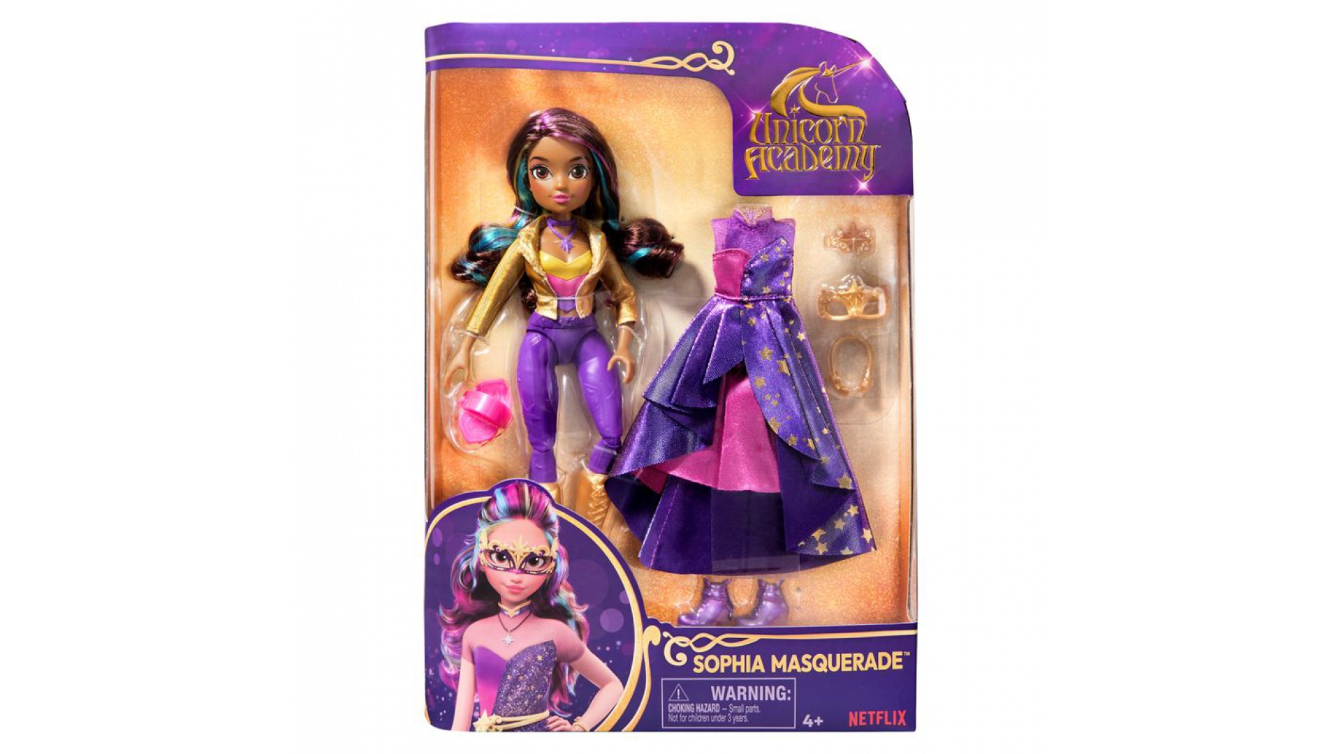Výhodný set: Akadémia jednorožcov deluxe bábika Sofia 24 cm + náhrdelník s prsteňom