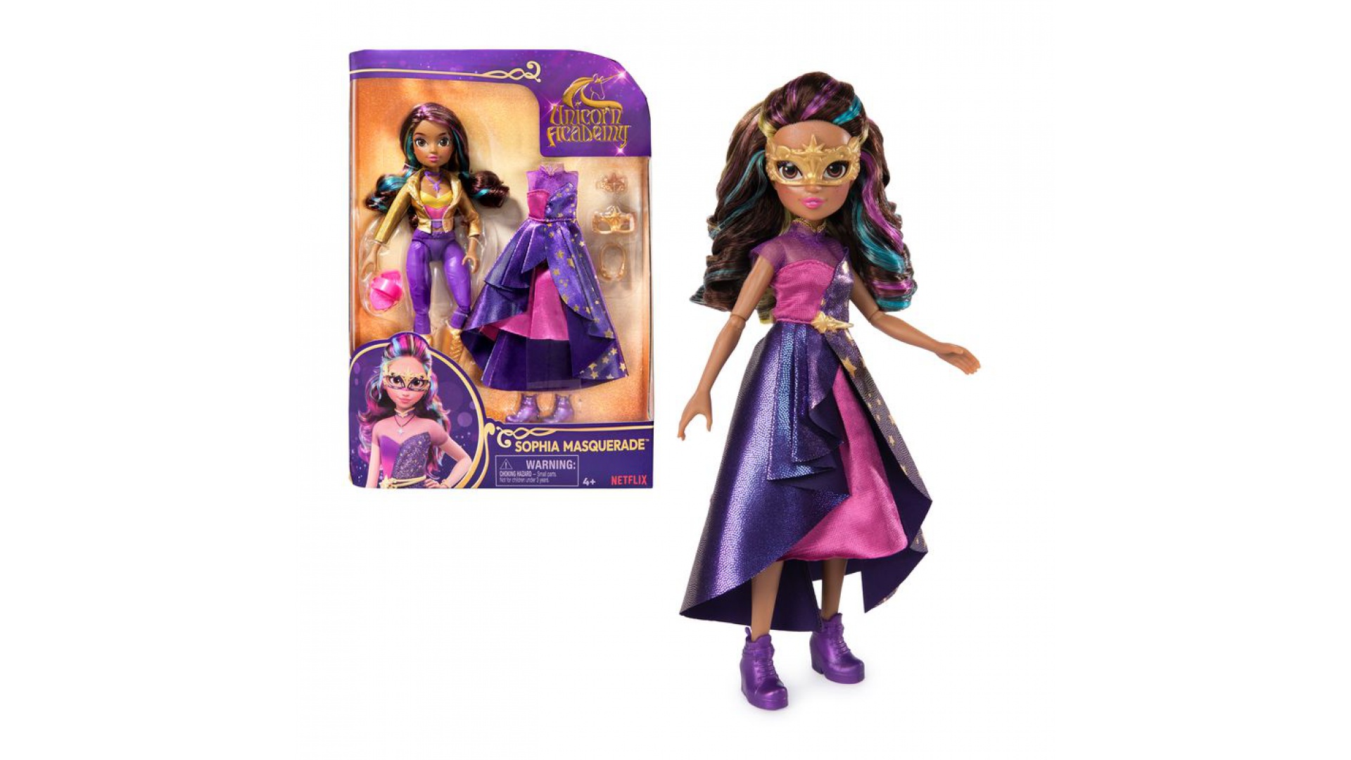 Výhodný set: Akadémia jednorožcov deluxe bábika Sofia 24 cm + náhrdelník s prsteňom