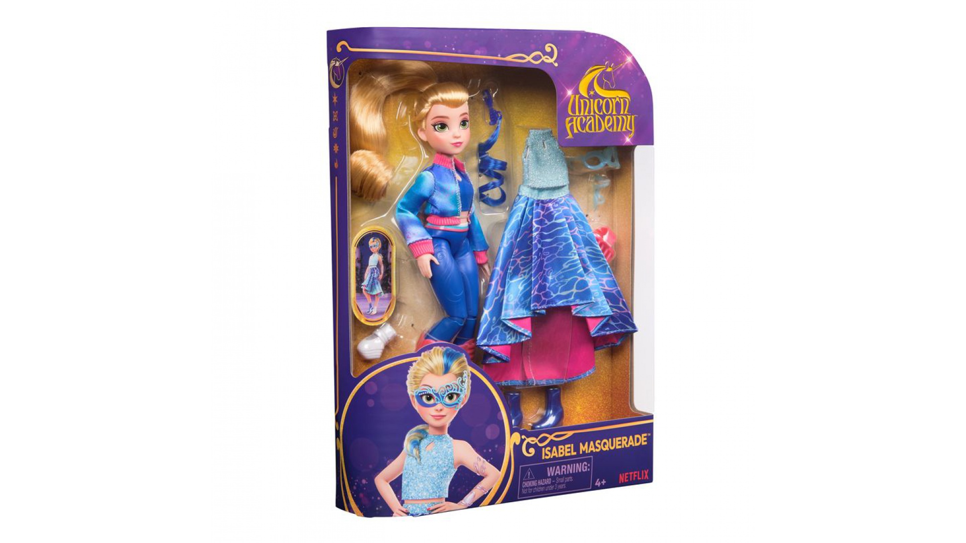 Výhodný set: Akadémia jednorožcov deluxe panenka Isabel 24 cm + náhrdelník s prstenem