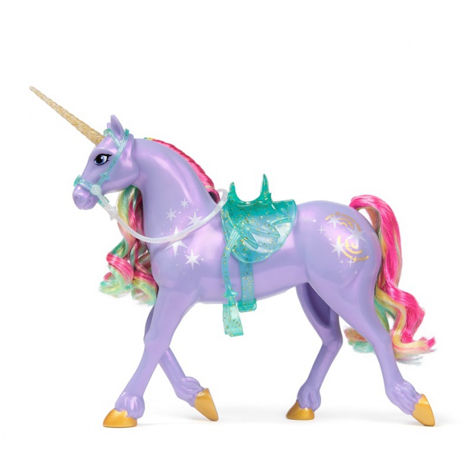 Prisvärt set: Unicorn Academy kammbar enhörning Wildstar 24 cm + halsband med ring