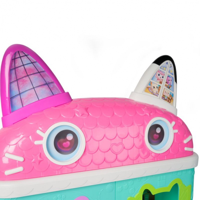 Prisvärt set: Gabbys magiska dockhus i filmen: stort hus från filmen + lekset krubba