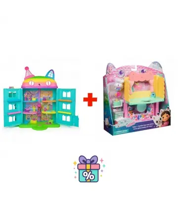 Ensemble avantageux : Gabby et la Maison Magique grande maison fête + cuisine pour grande maison