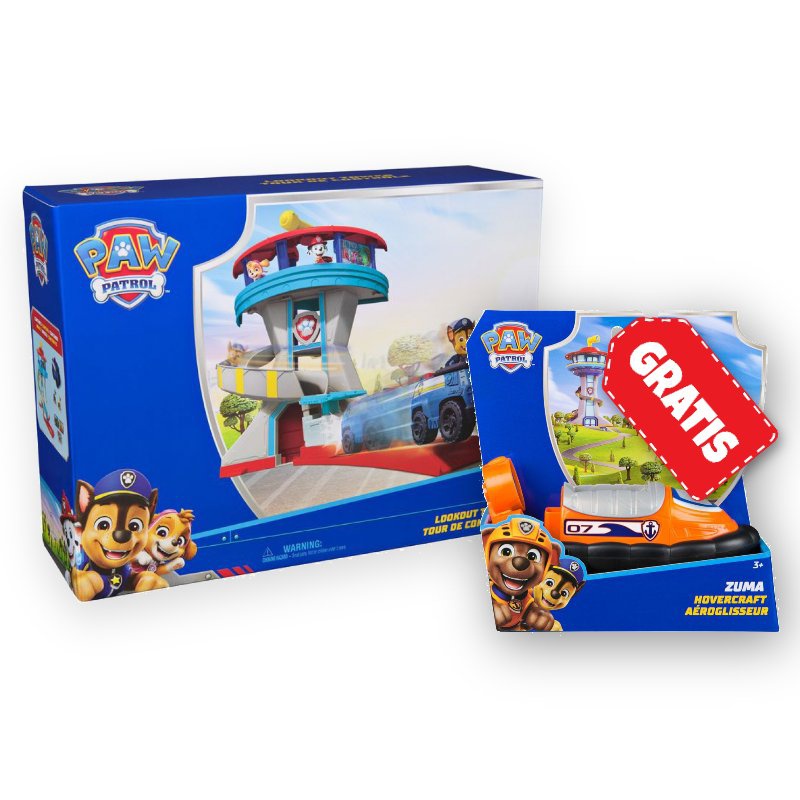 ERBJUDANDE: Paw Patrol patrulltorn + grundfordon Zuma 2025 GRATIS