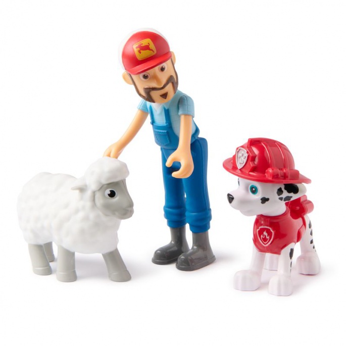 ERBJUDANDE: Paw Patrol Yumi och Skye + Chase och kapten Turbot + Marshal och bonden Al GRATIS