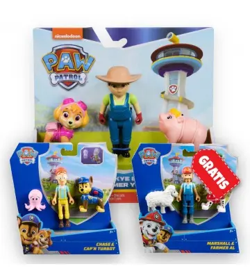 AKCIJA: Tačke na patrulji Yumi in Skye + Chase in Cap'n Turbot + Marshal in Farmer Al Brezplačno
