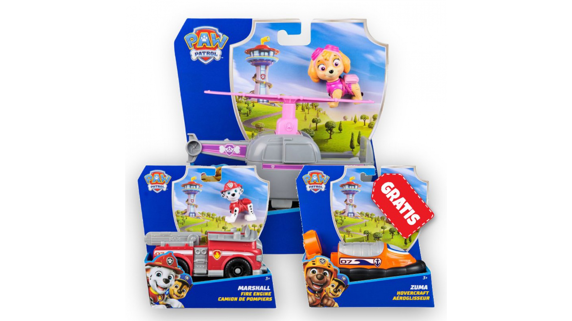 Patrula Căţeluşilor Ofertă: Vehicule De Bază Skye + Marshall + Zuma Gratuit