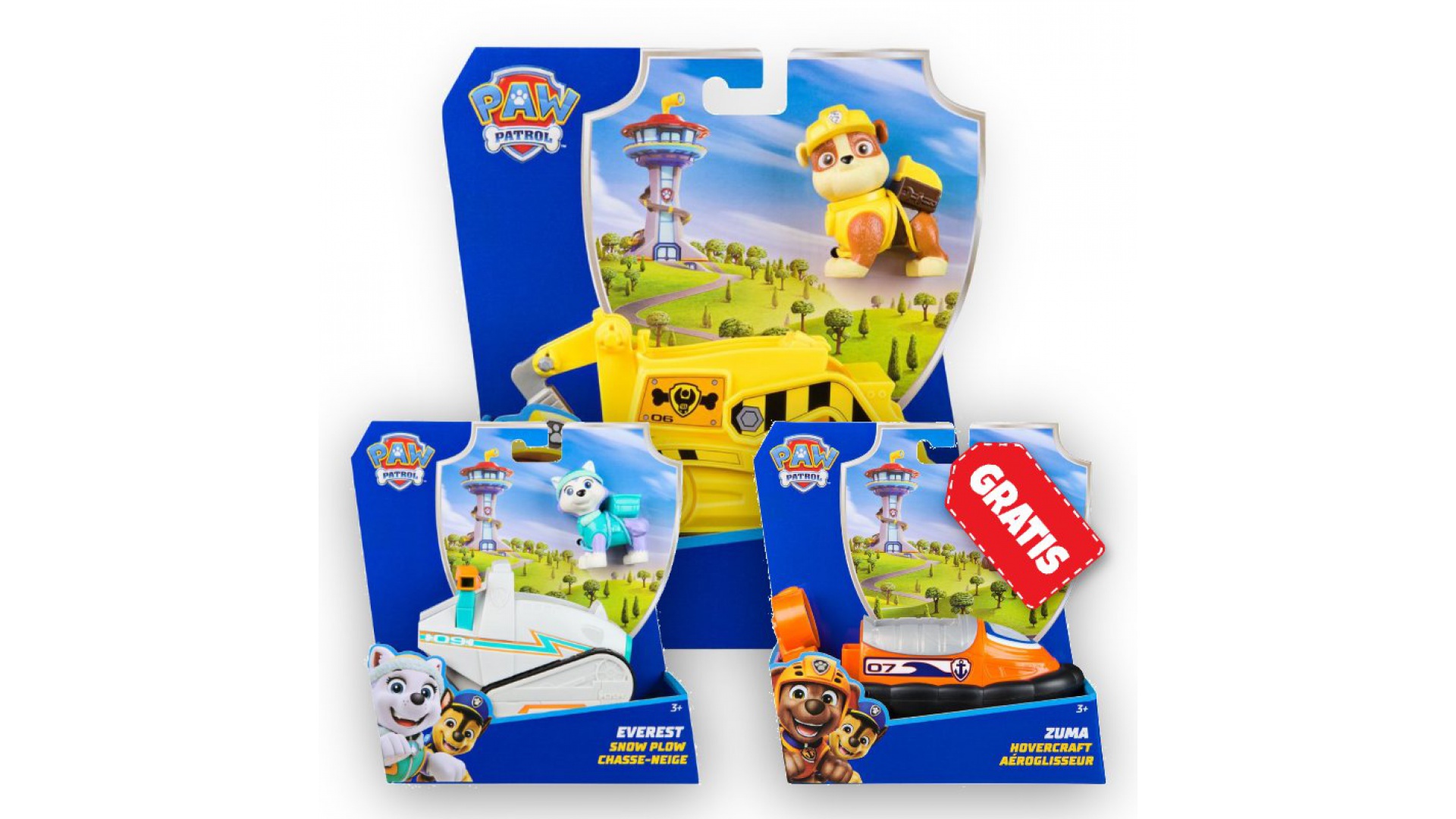 Patrula Căţeluşilor Oferta: Vehicule De Bază Rubble + Everest + Zuma Gratuit