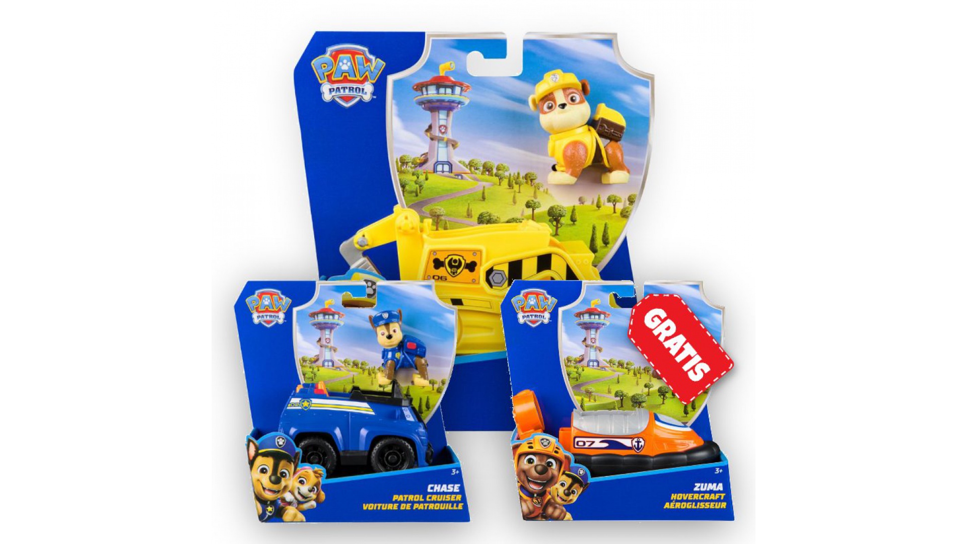 Patrula Căţeluşilor Ofertă: Vehicule De Bază Rubble + Chase + Zuma Gratuit