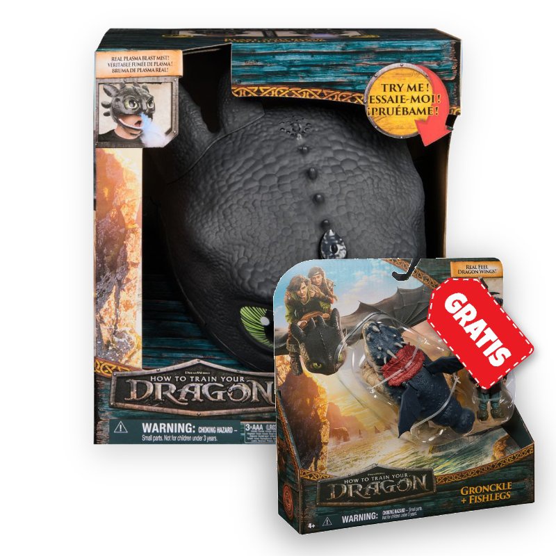 ERBJUDANDE: Hur man tränar din drake mask Bezzubky med ljud och ljus + Gronckle och Ribonog GRATIS