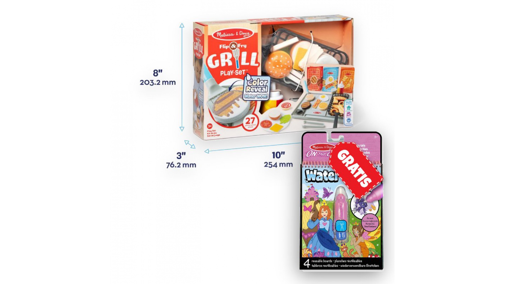 Levně AKCE: Melissa & Doug Water WOW kouzlení vodou grilování + kouzlení vodou pohádky ZDARMA