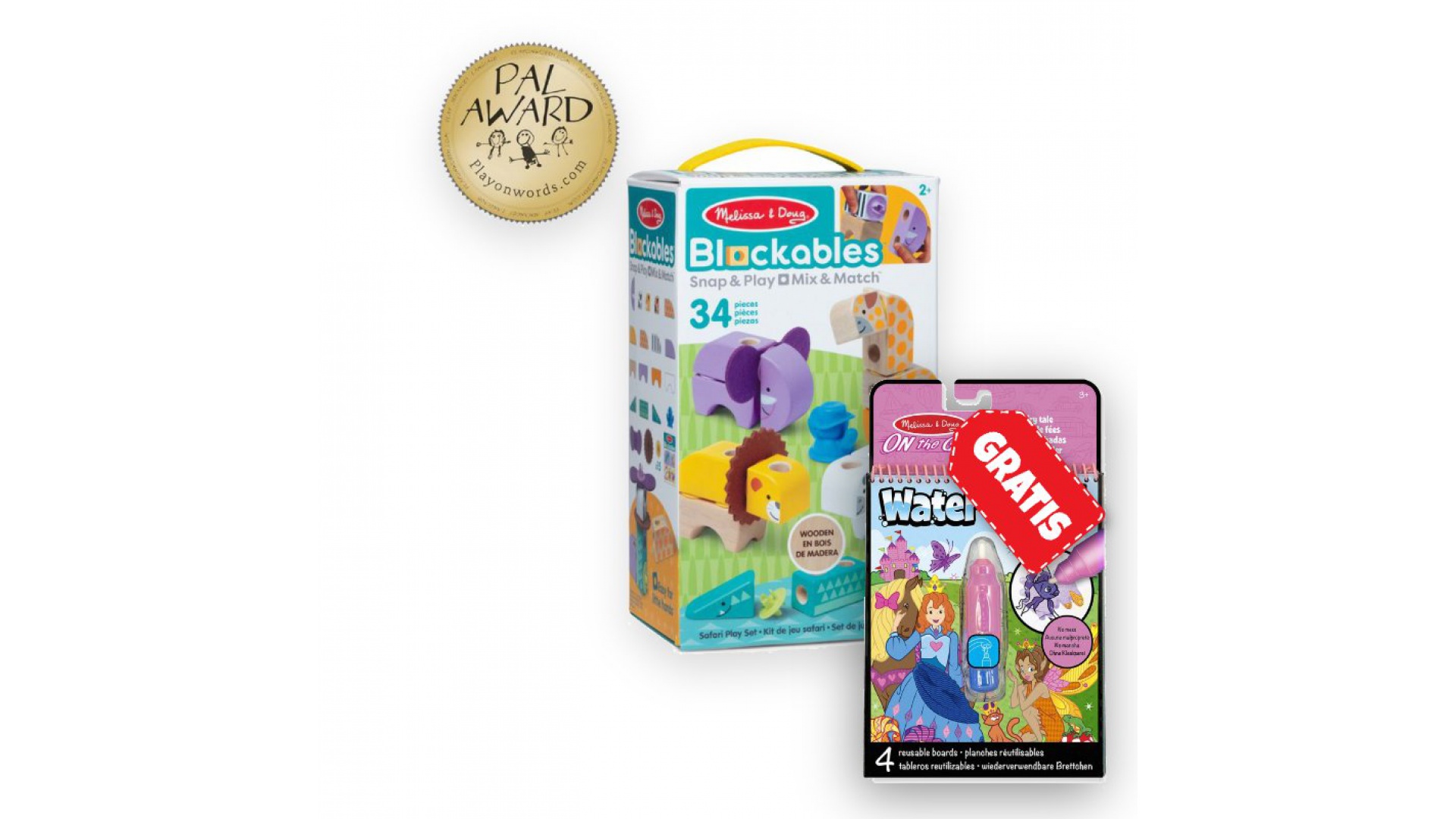 Melissa & Doug Ofertă: Blockables Safari Constructie + Vrăji Cu Apă Povești Gratuit