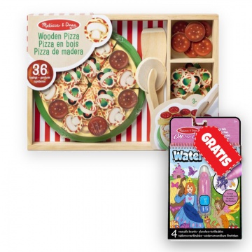 ERBJUDANDE: Melissa & Doug pizza party set + Water WOW magi med vatten sagor GRATIS