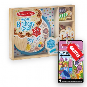 ERBJUDANDE: Melissa & Doug födelsedagstårtaset + Water WOW magi med vatten sagor GRATIS