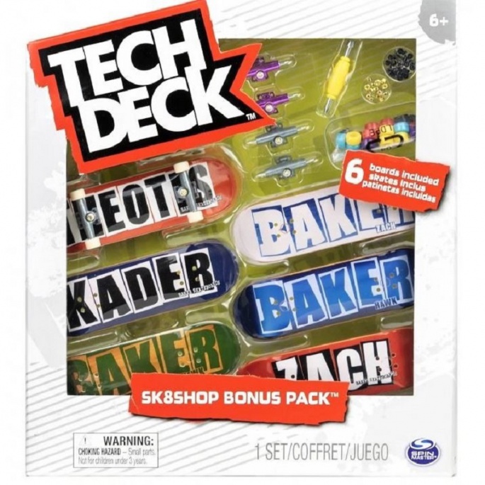 Tech Deck skateshop 6 st med tillbehör Baker