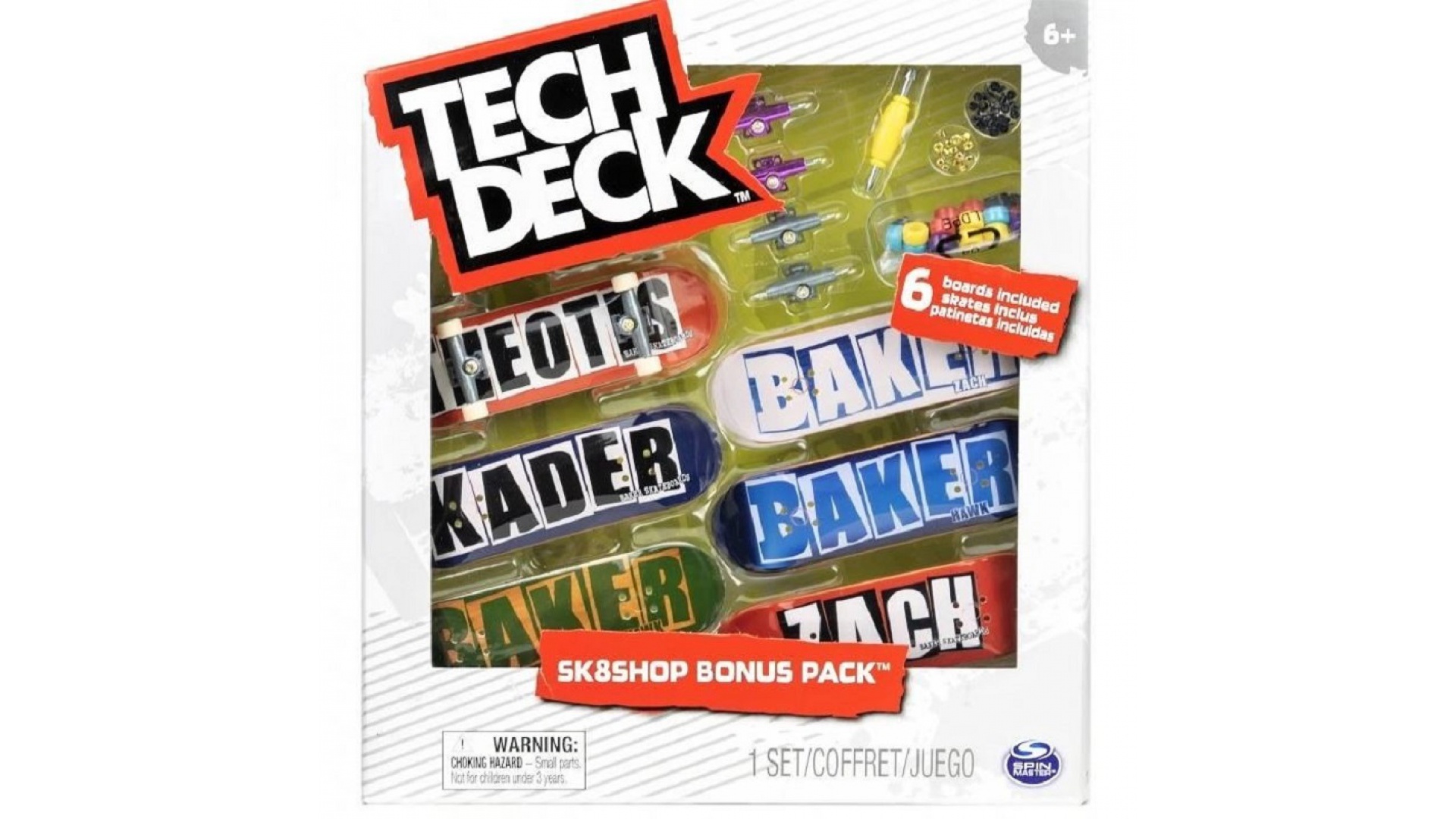 Levně Tech Deck skateshop 6ks s příslušenstvím Baker
