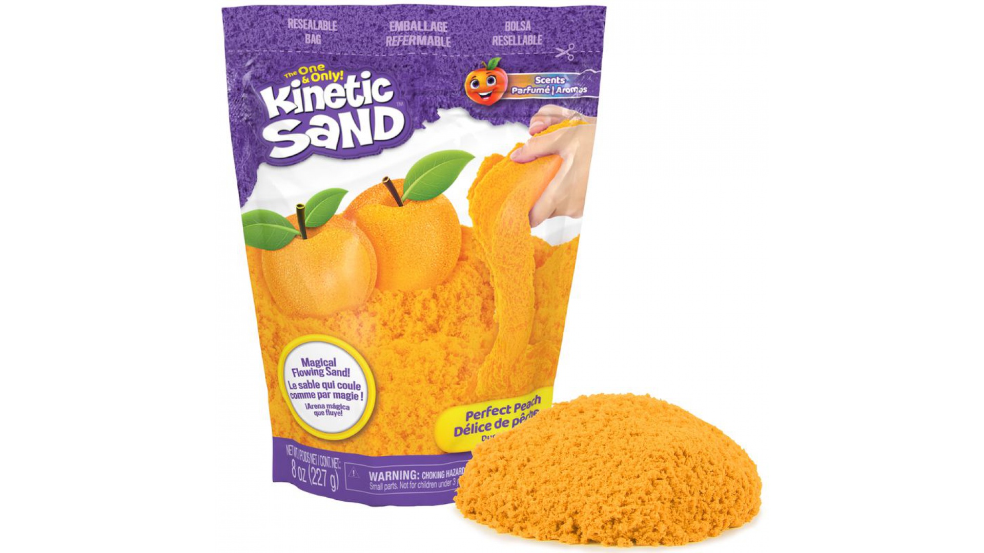 Levně Kinetic Sand balení s ovocnými vůněmi broskev