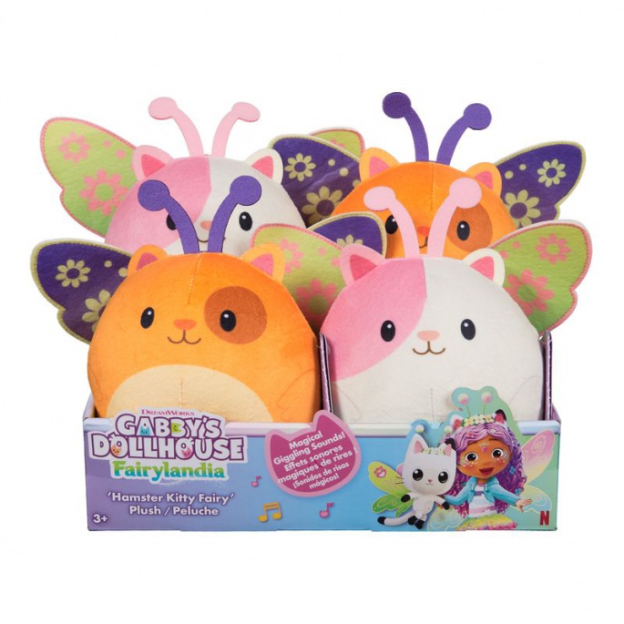 Gábins magiska hus plysch hamster orange med ljud 14 cm