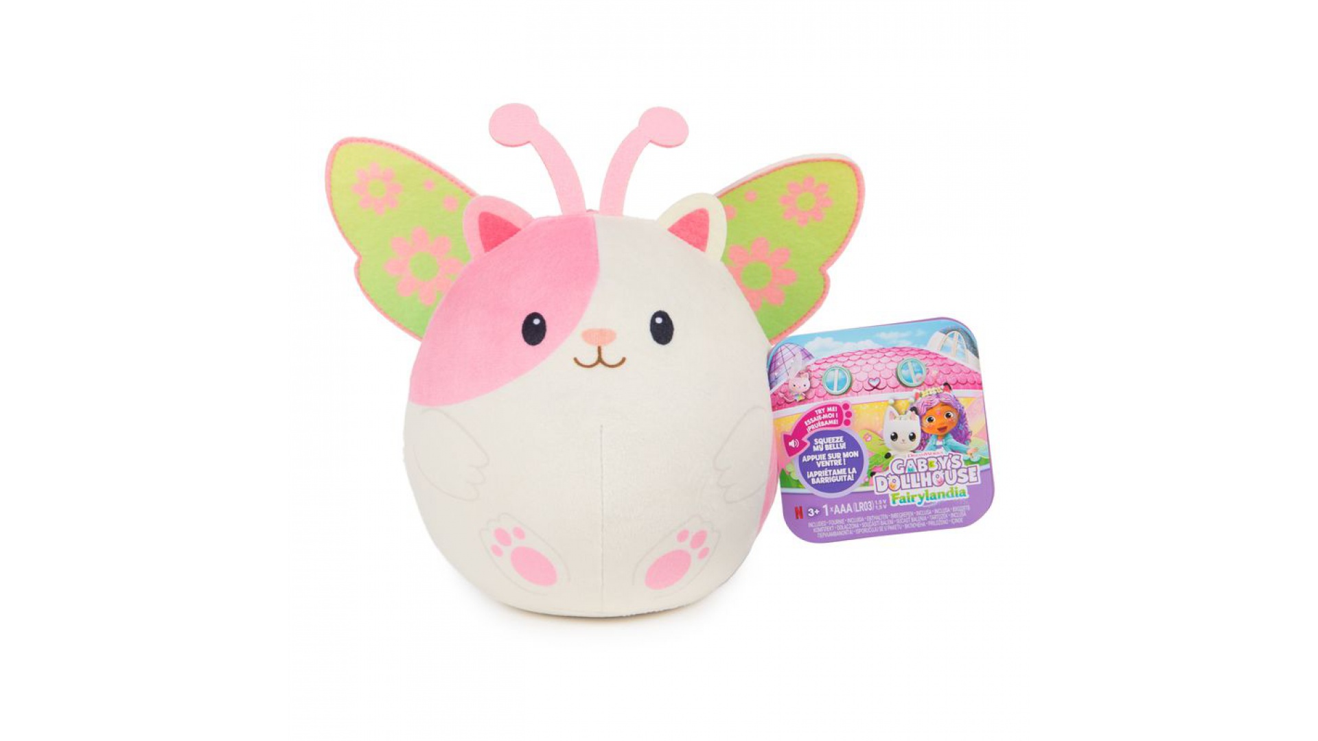 Levně Gábinin kouzelný domek plyšový křečík bílý se zvuky 14 cm